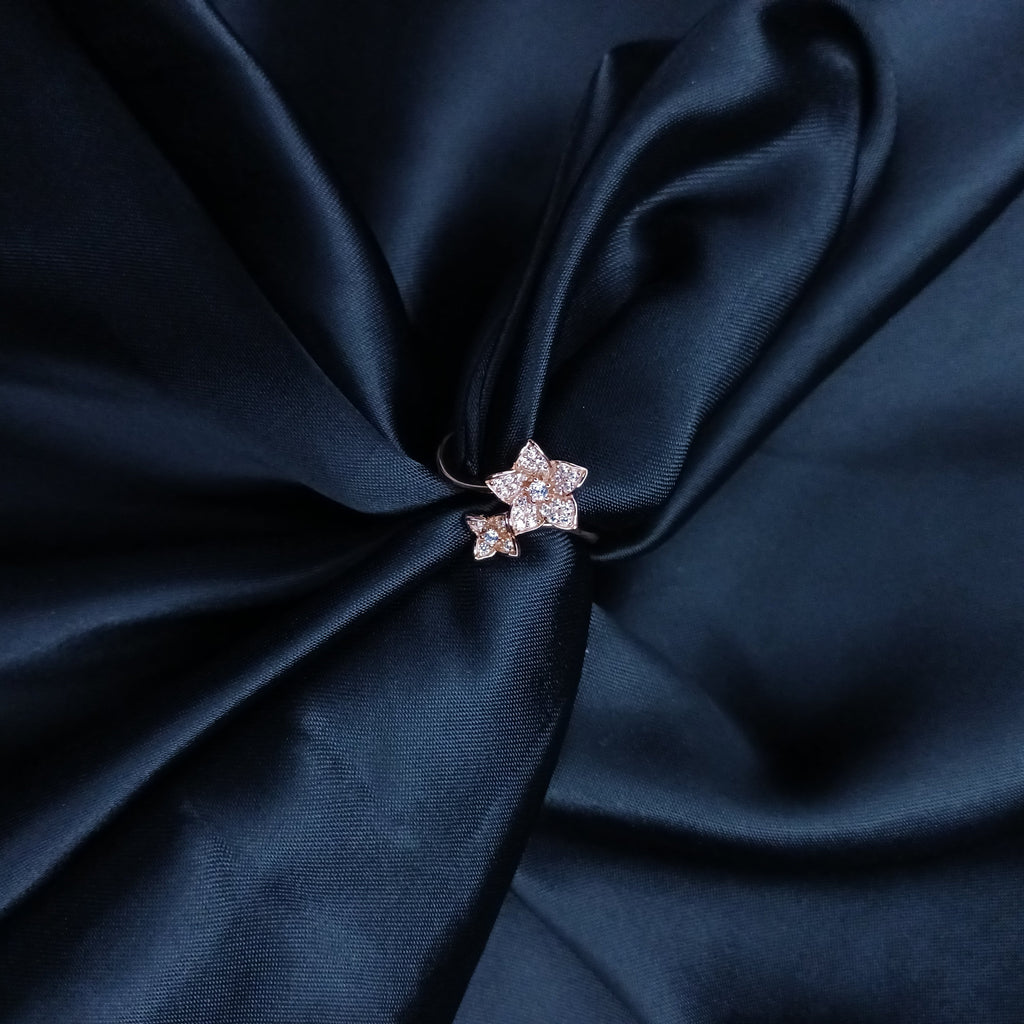 Rosewood Flora Ring Silver Ring