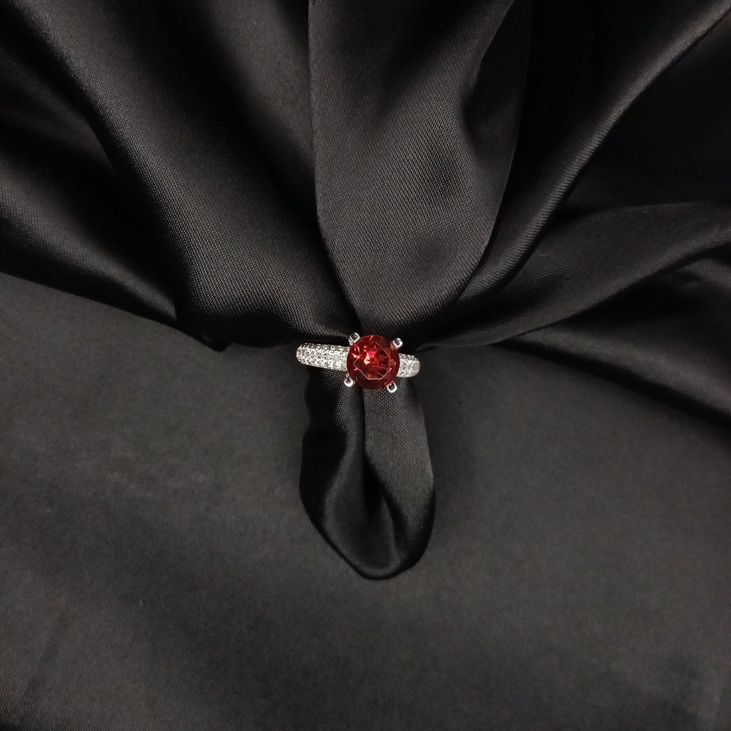 Ruby Aura Sterling Silver Ring