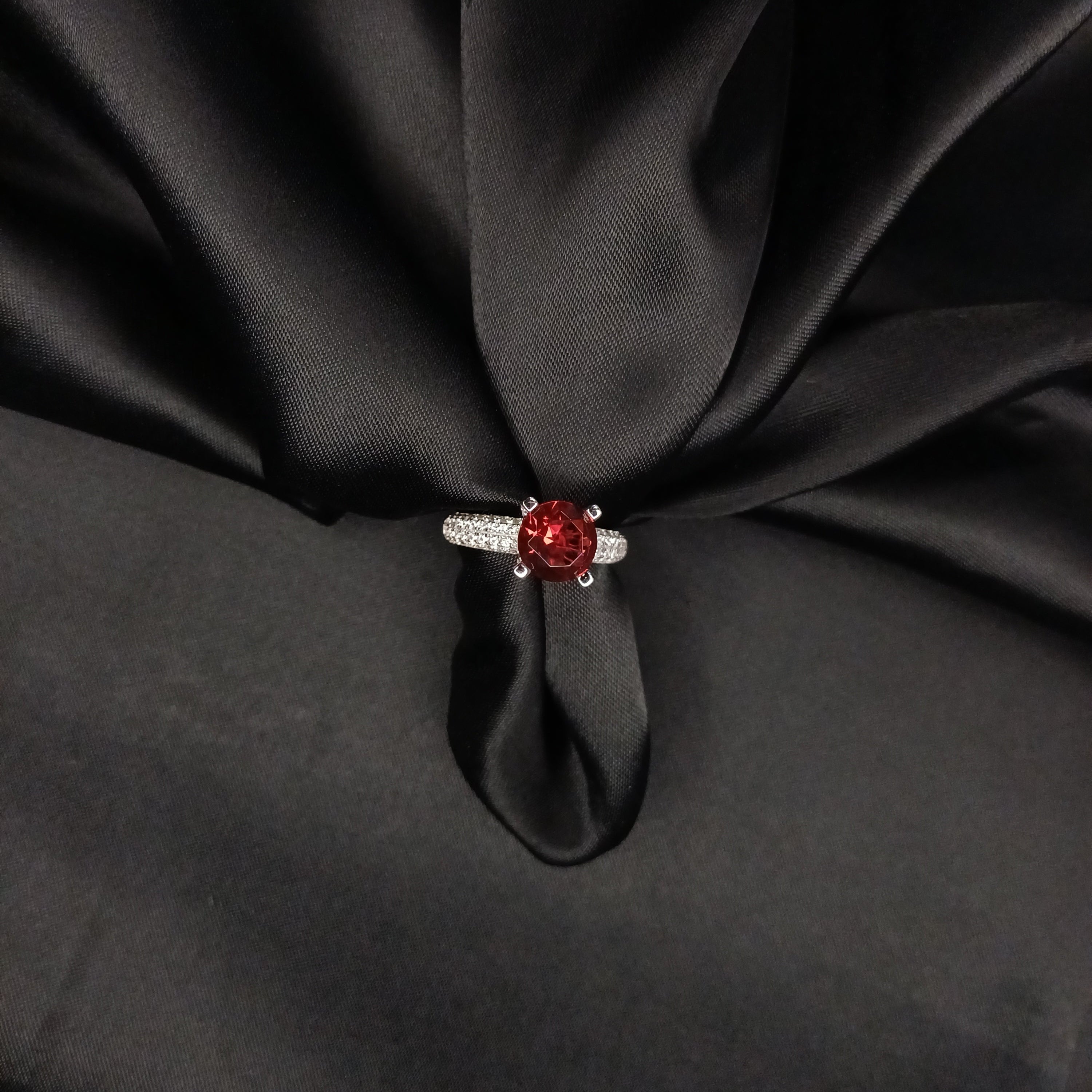 Ruby Aura Sterling Silver Ring