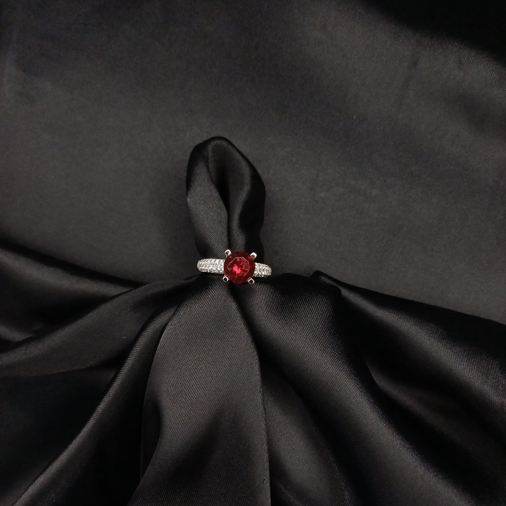 Ruby Aura Sterling Silver Ring