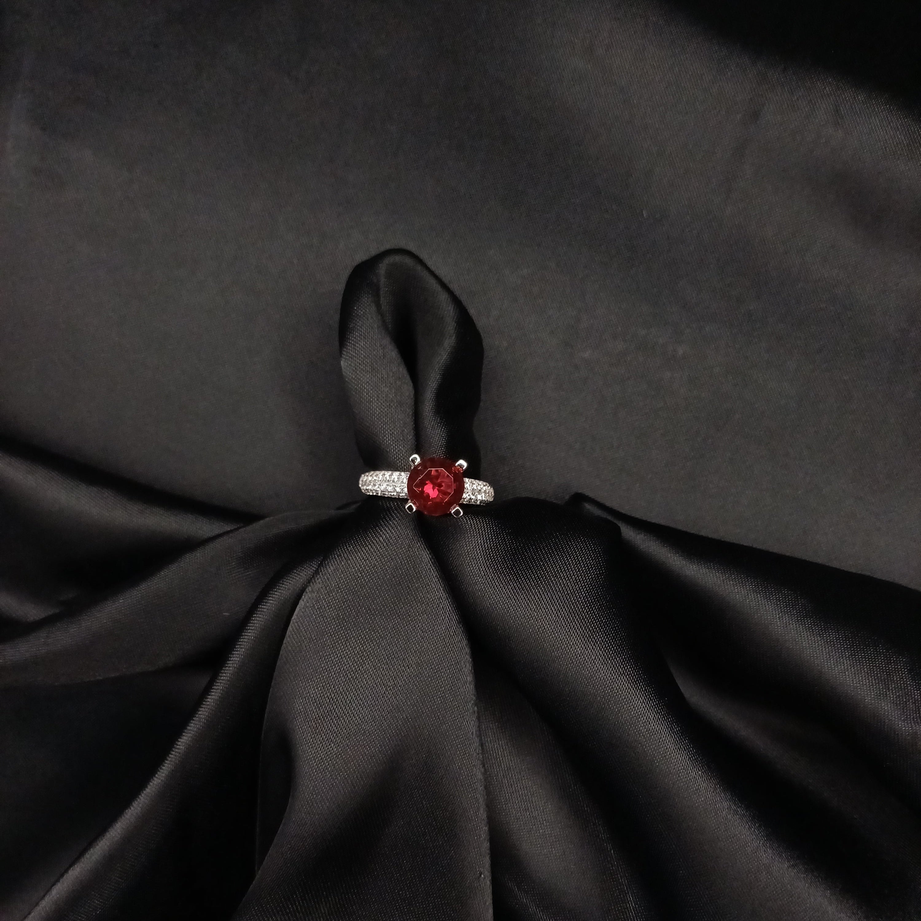 Ruby Aura Sterling Silver Ring