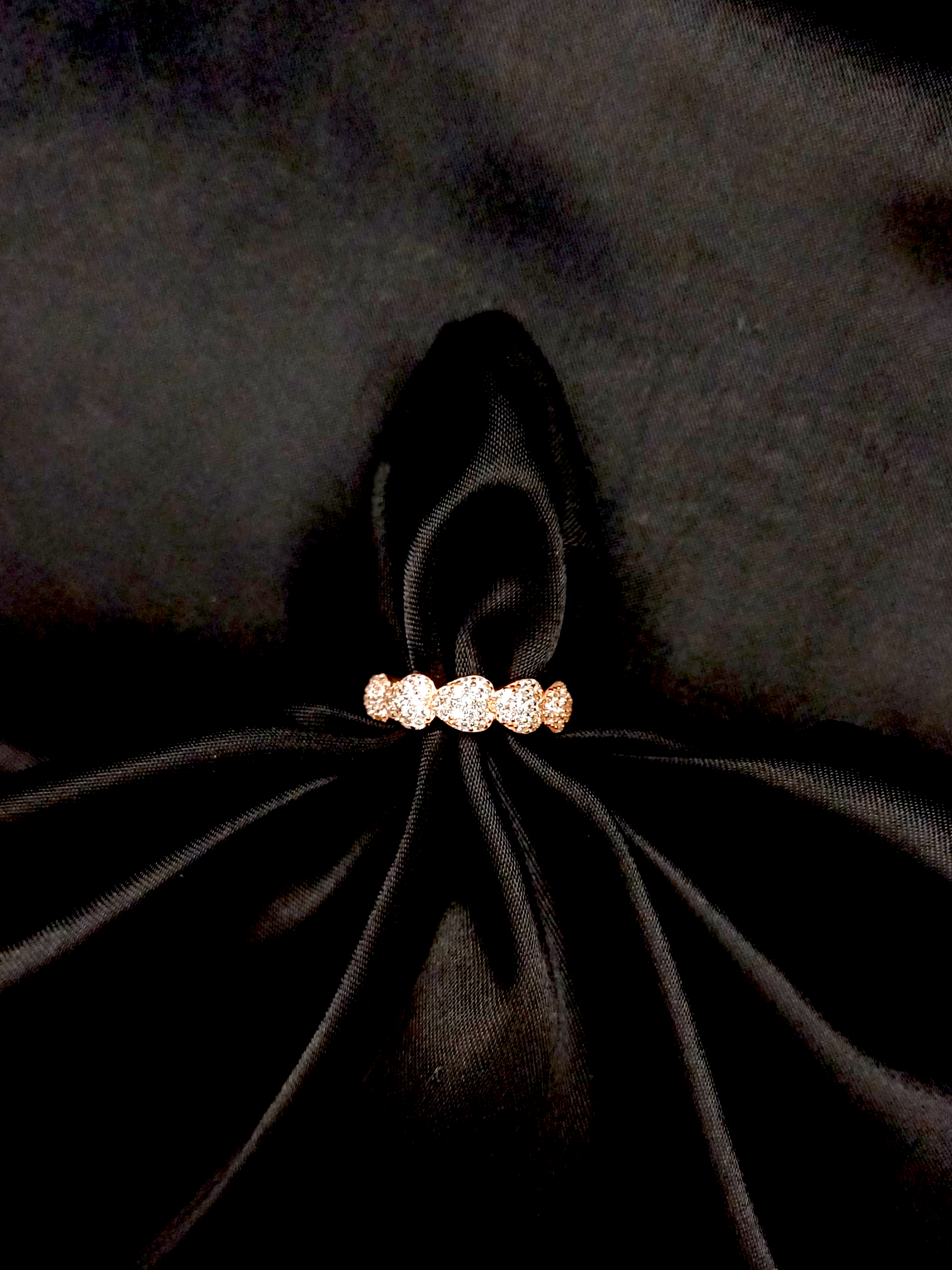 Rose Gold Heartstring Ring