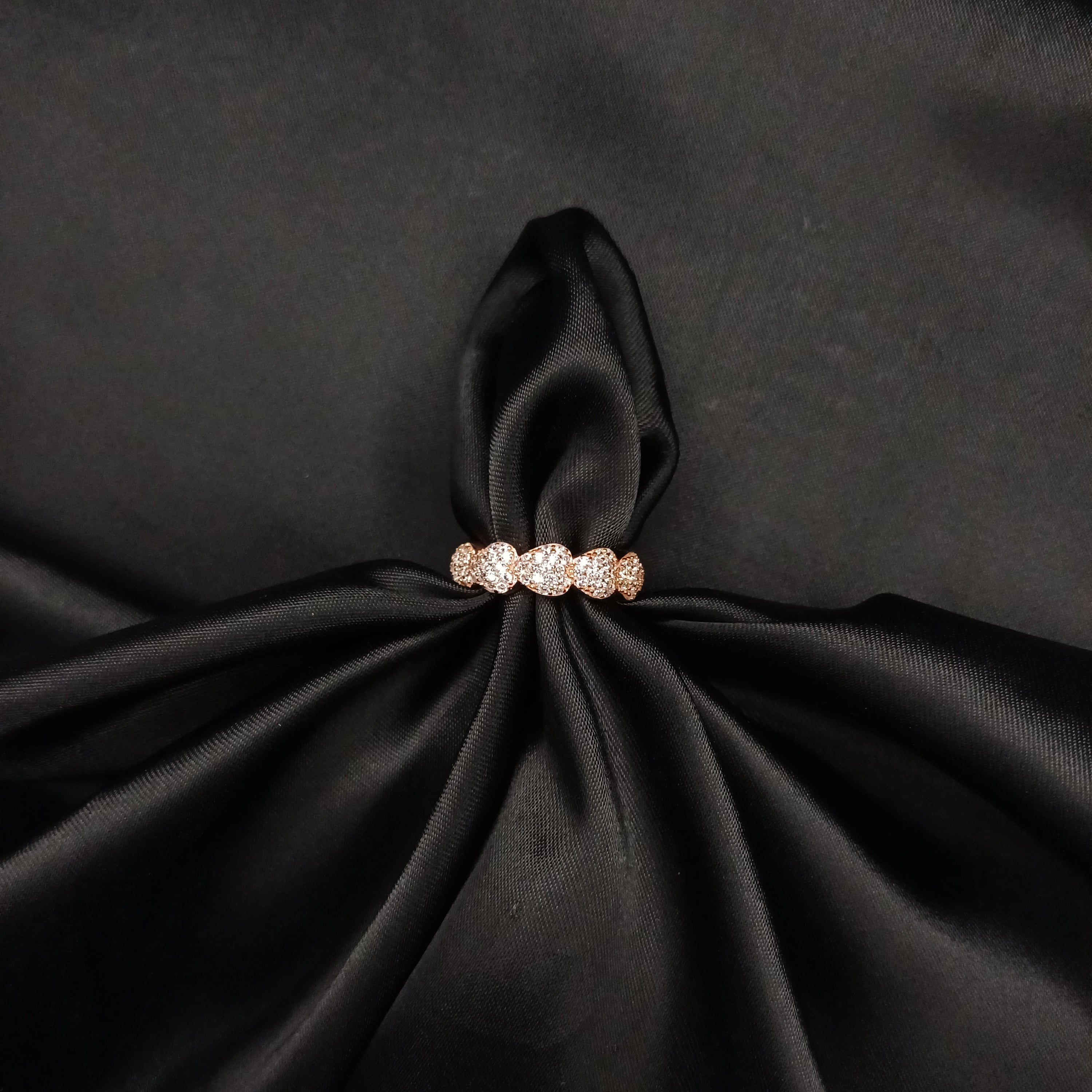 Rose Gold Heartstring Ring