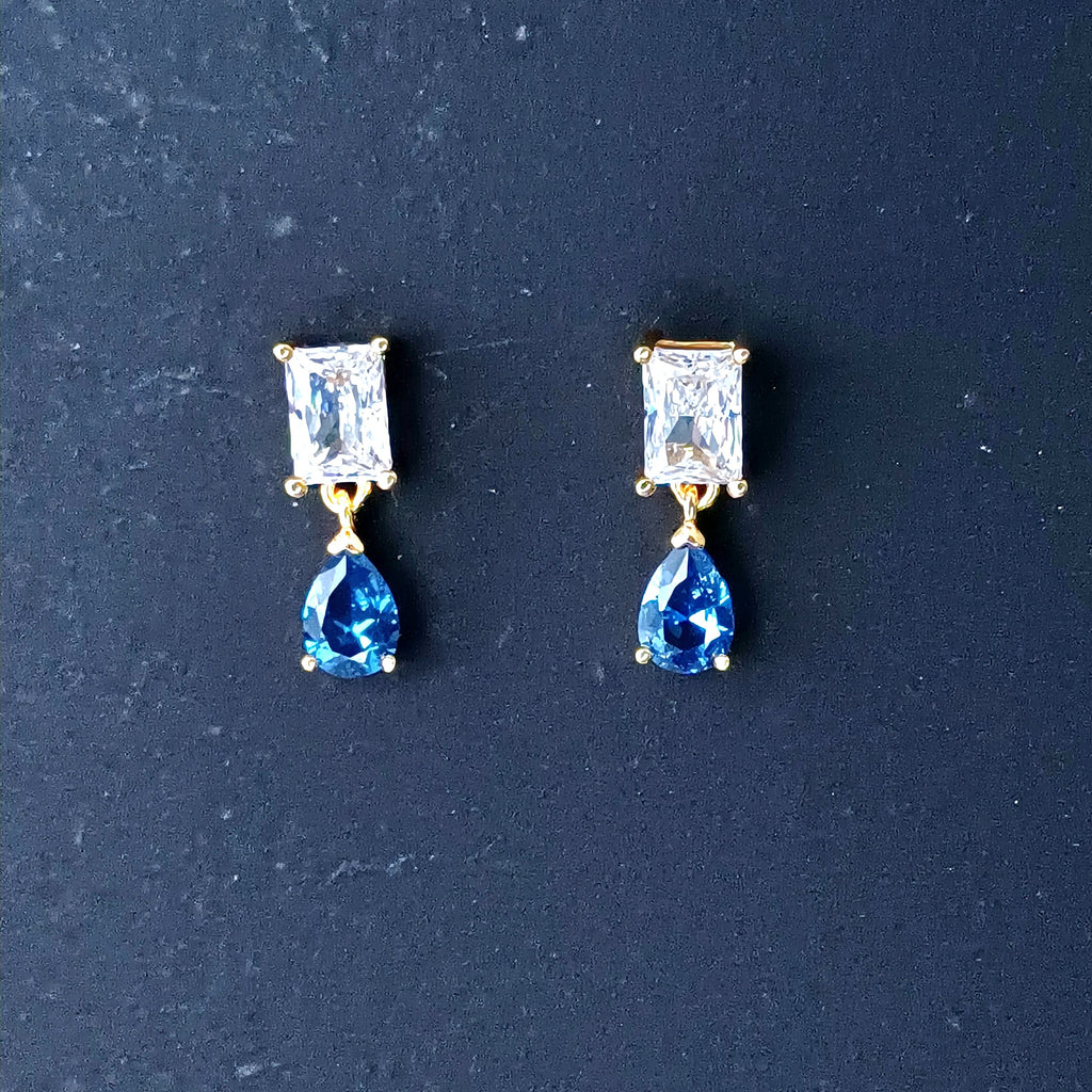 Royal Azure Tear Drop Earrings