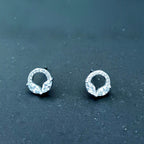 Double Leaf  Sterling Silver Earrings