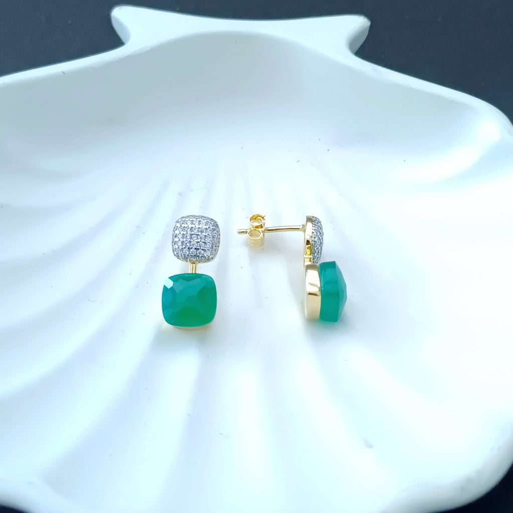 Verona Emerald Hue Earrings