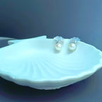 Whispering Leaf Pearl Earrings