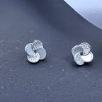 Mother of Pearl Floral Sterling Silver Studs