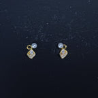 Deco Pearl Drops Sterling Silver Earring