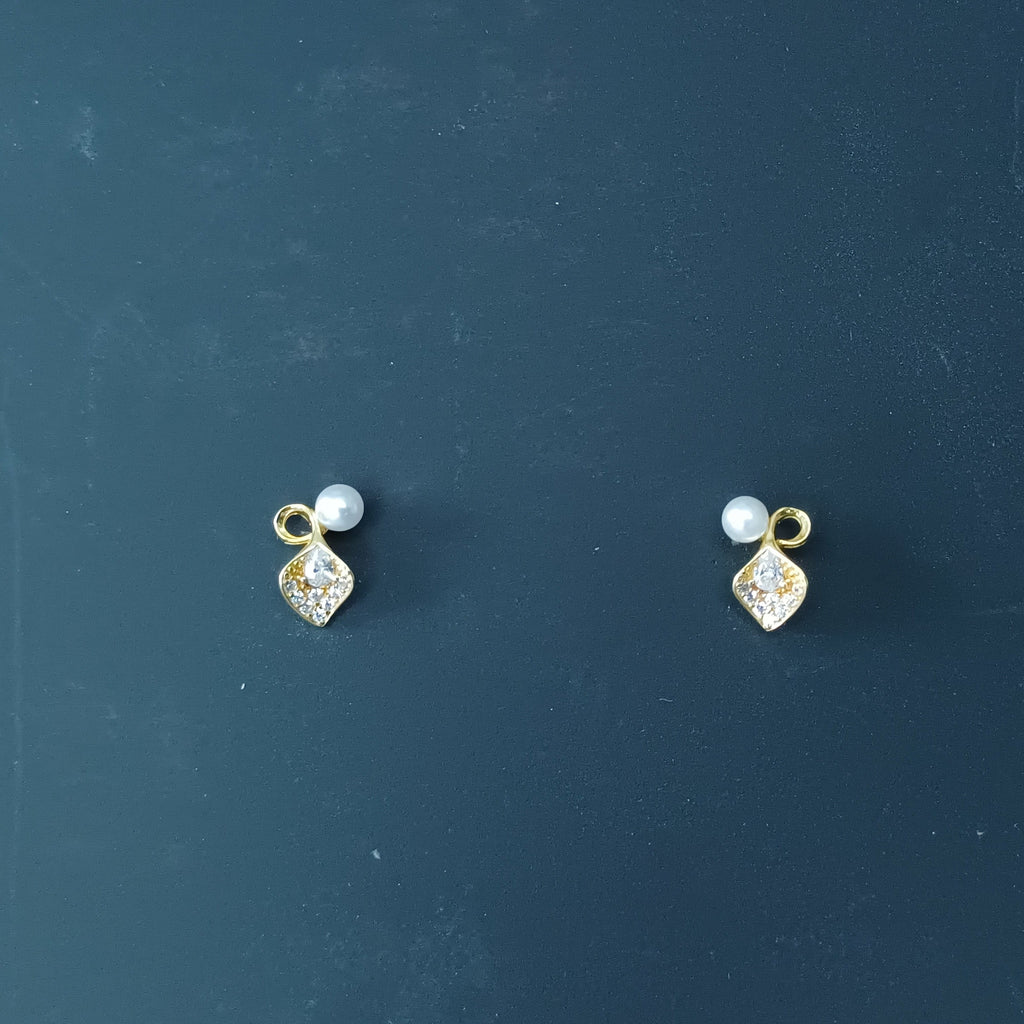 Deco Pearl Drops Sterling Silver Earring