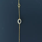 Sapphire Aura Gold Plated Silver Brecelet