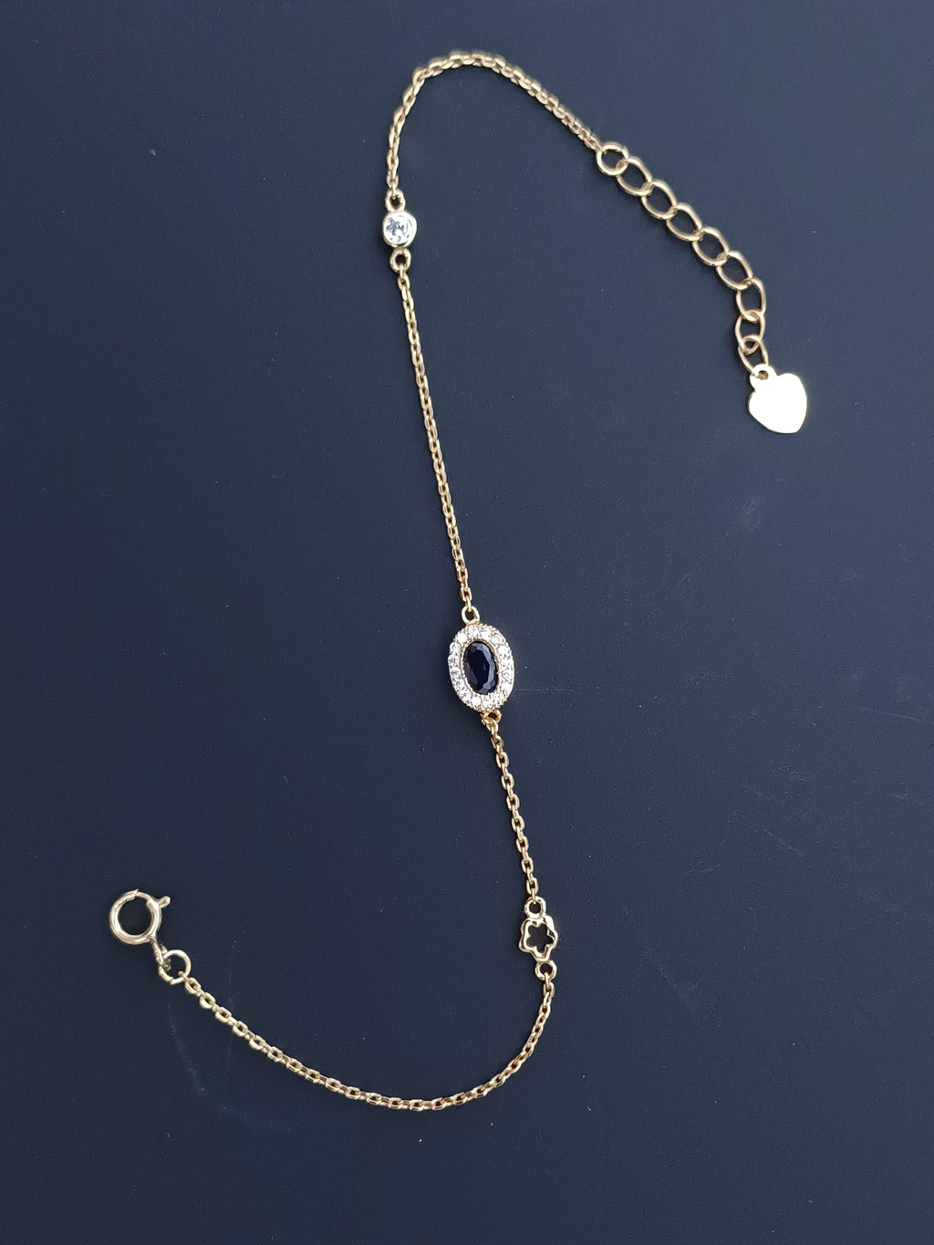 Sapphire Aura Gold Plated Silver Brecelet