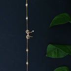 Gilded Ribbon Gold Plated Silver Bracelet