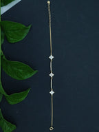 Infinite Clover 18K Gold Plated Silver Bracelet