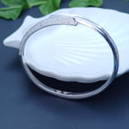 Frosted Wave Hinged Bracelet