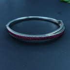 Fuchsia Glamour Hinged Bracelet