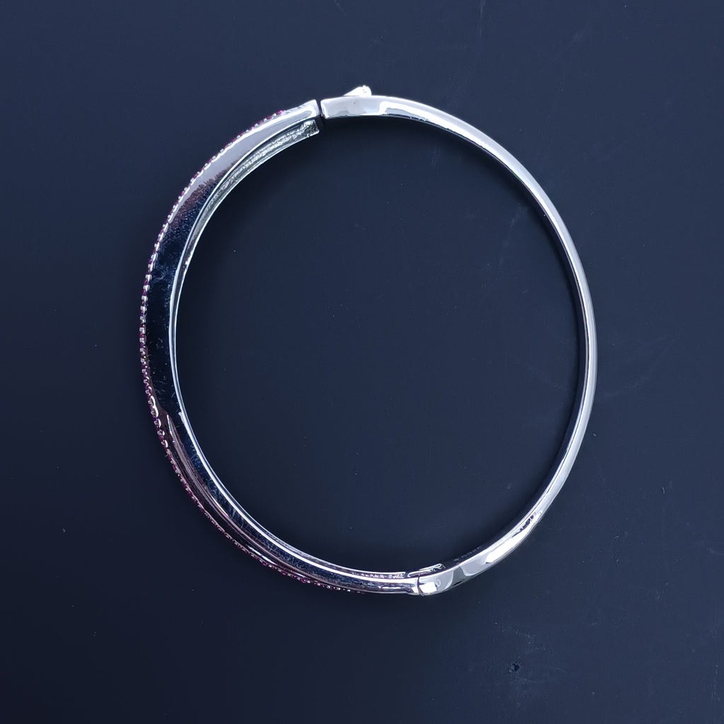 Fuchsia Glamour Hinged Bracelet