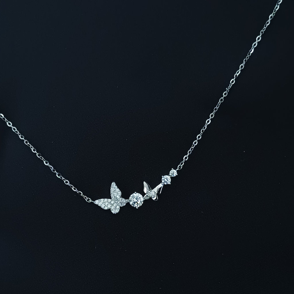 Aria Silver Butterfly Necklace