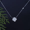 Clover Silhouette Silver Necklace
