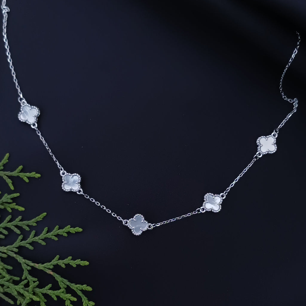 Classic Mother-of-Pearl Clover Necklace
