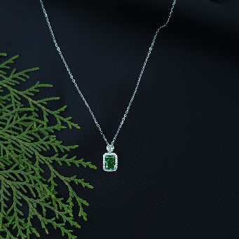 The Royal Emerald-Cut Solitaire Necklace