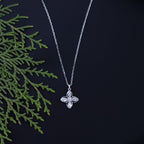 Aura Silver Clover Necklace
