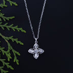 Aura Silver Clover Necklace