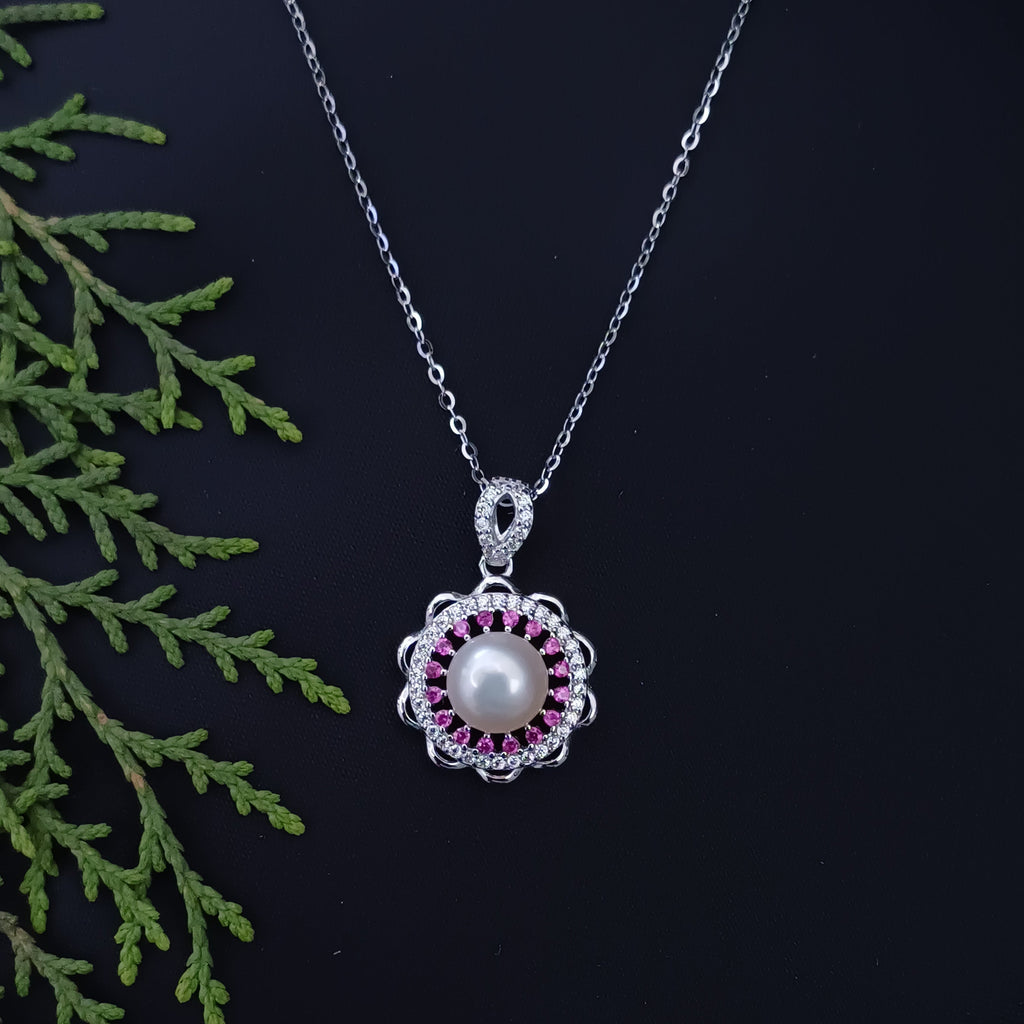 Cultured Pearl Flower Cluster Necklace
