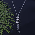 Silver Dewdrop Lariat necklace