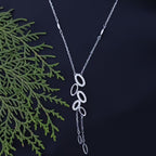 Silver Dewdrop Lariat necklace