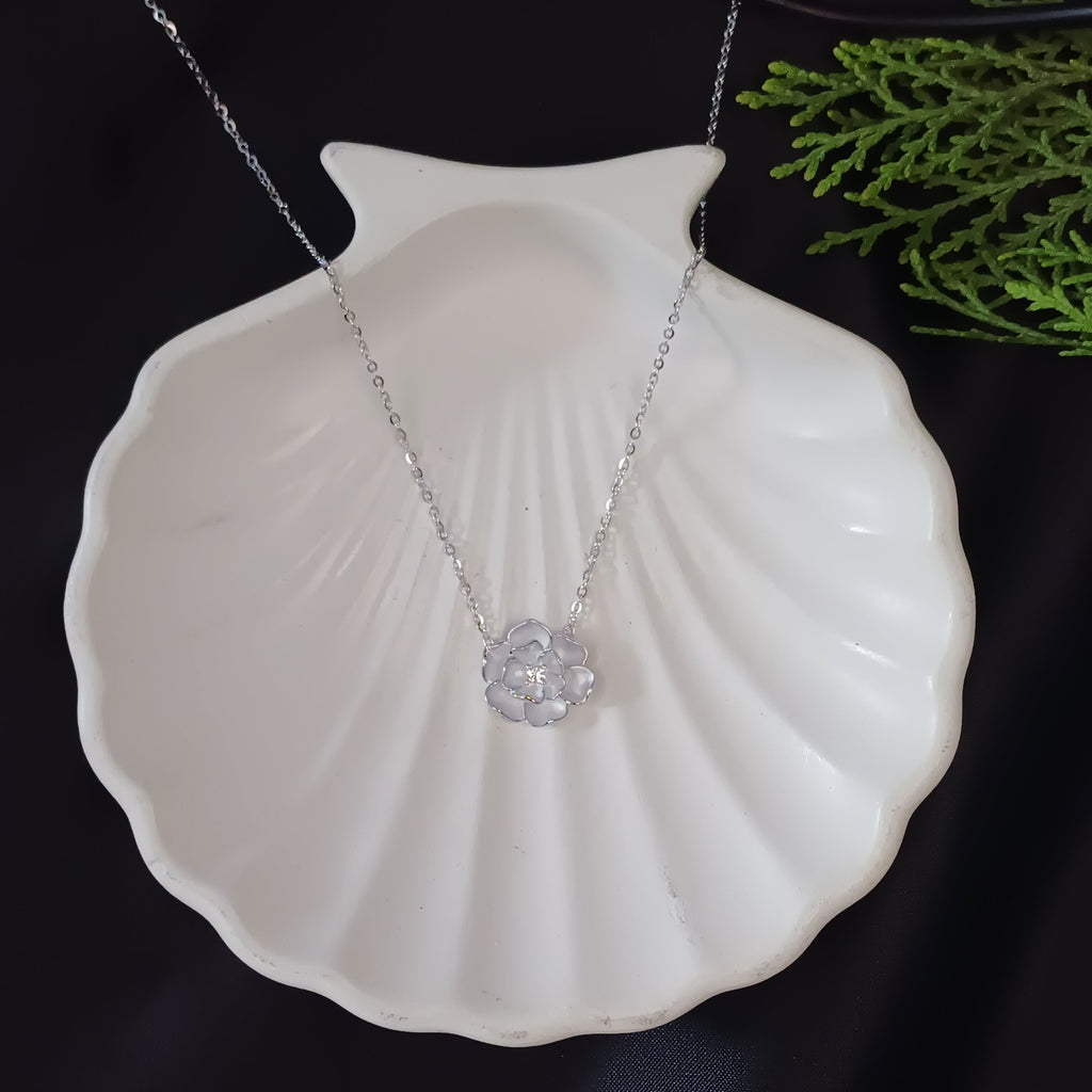 Bella Rose Sterling Silver Necklace
