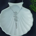 Silver Dewdrop Lariat necklace