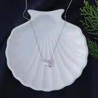 Delicate Silver Pearl Drop Necklace