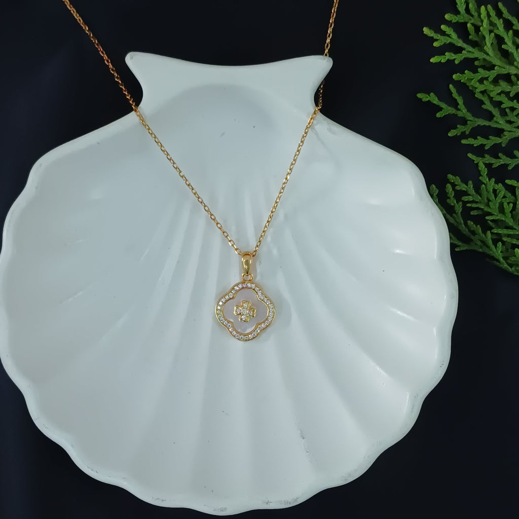 Luminous Gold-Plated Silver Necklace