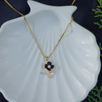 Ebony & Pearl Botanical Pendant