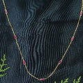 Dainty Baguette Cut Station Necklace