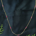 Dainty Baguette Cut Station Necklace