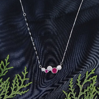 The Lumina Ruby Cluster Mangalsutra