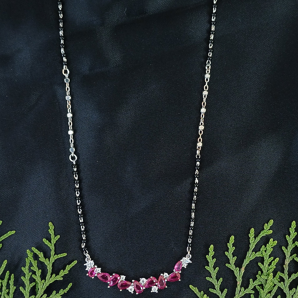 Pink Teardrop Sparkle Mangalsutra