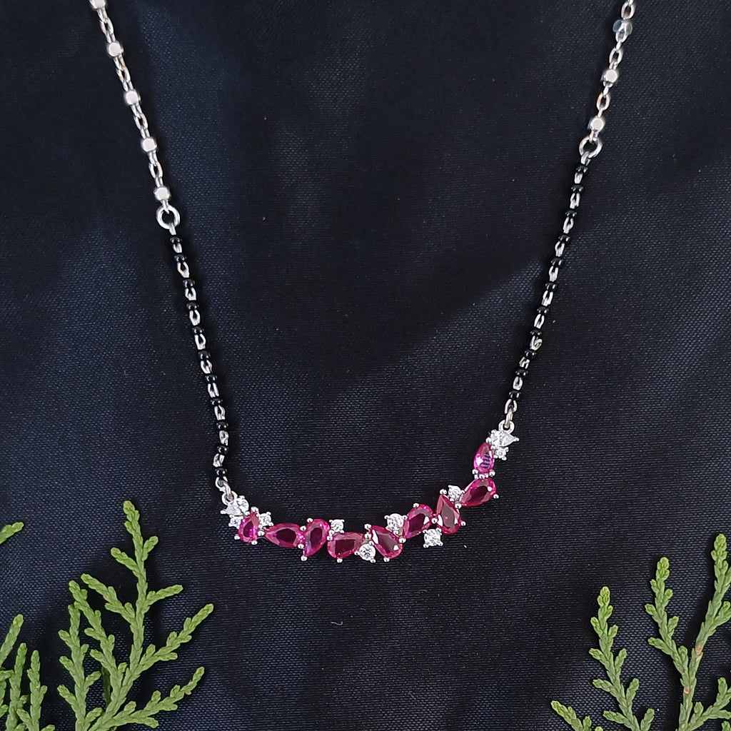 Pink Teardrop Sparkle Mangalsutra