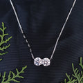 Dual Zirconia Sterling Silver Mangalsutra