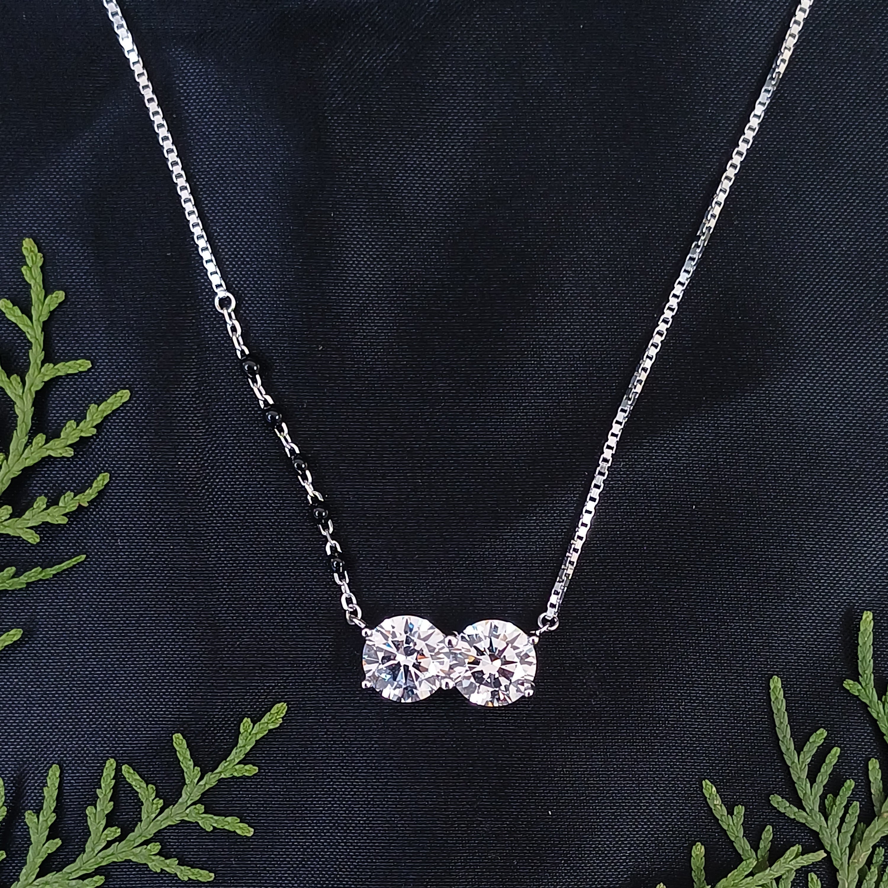 Dual Zirconia Sterling Silver Mangalsutra