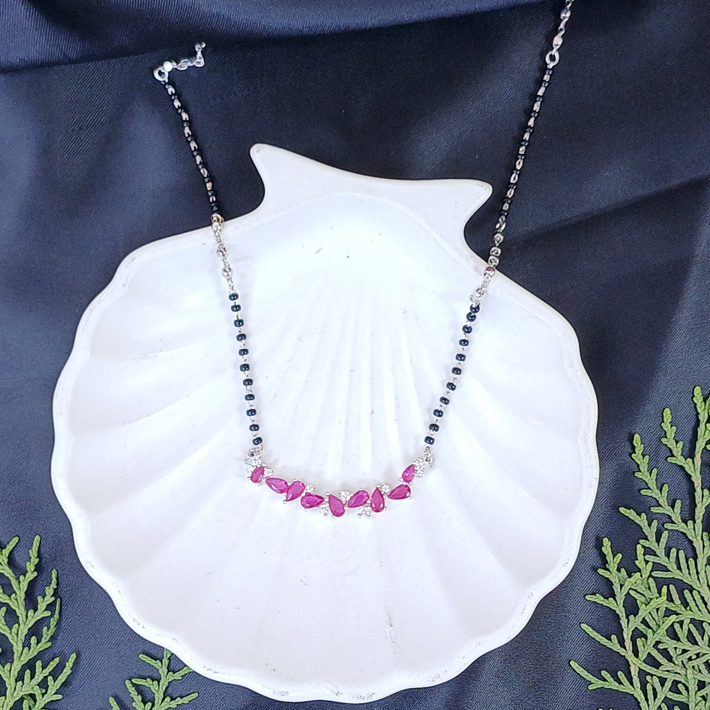 Pink Teardrop Sparkle Mangalsutra