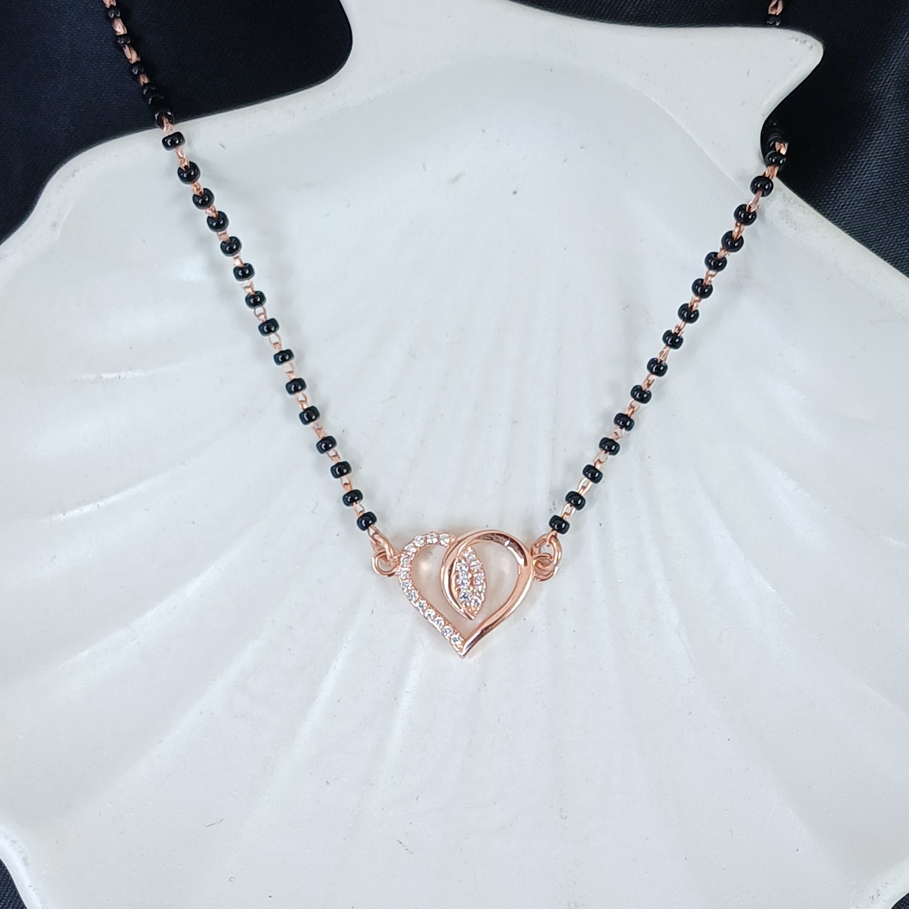 Eternal Hearts Rose Gold Mangalsutra
