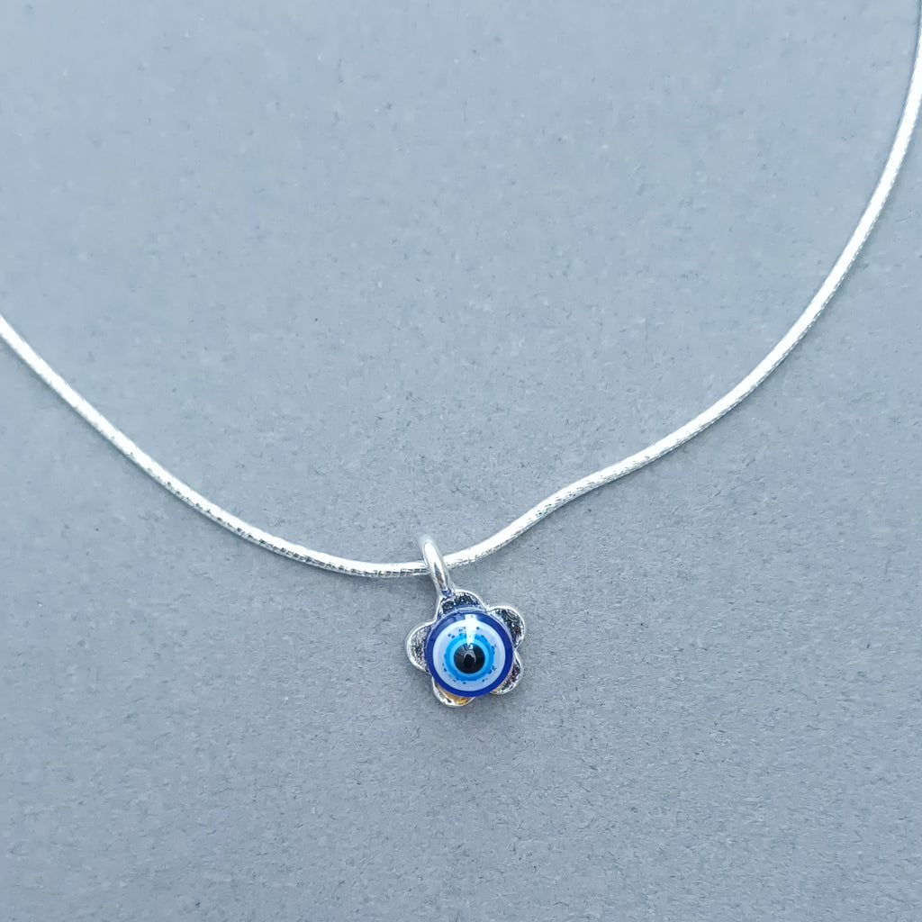 925 Silver Evil Eye Snake Chain Anklet