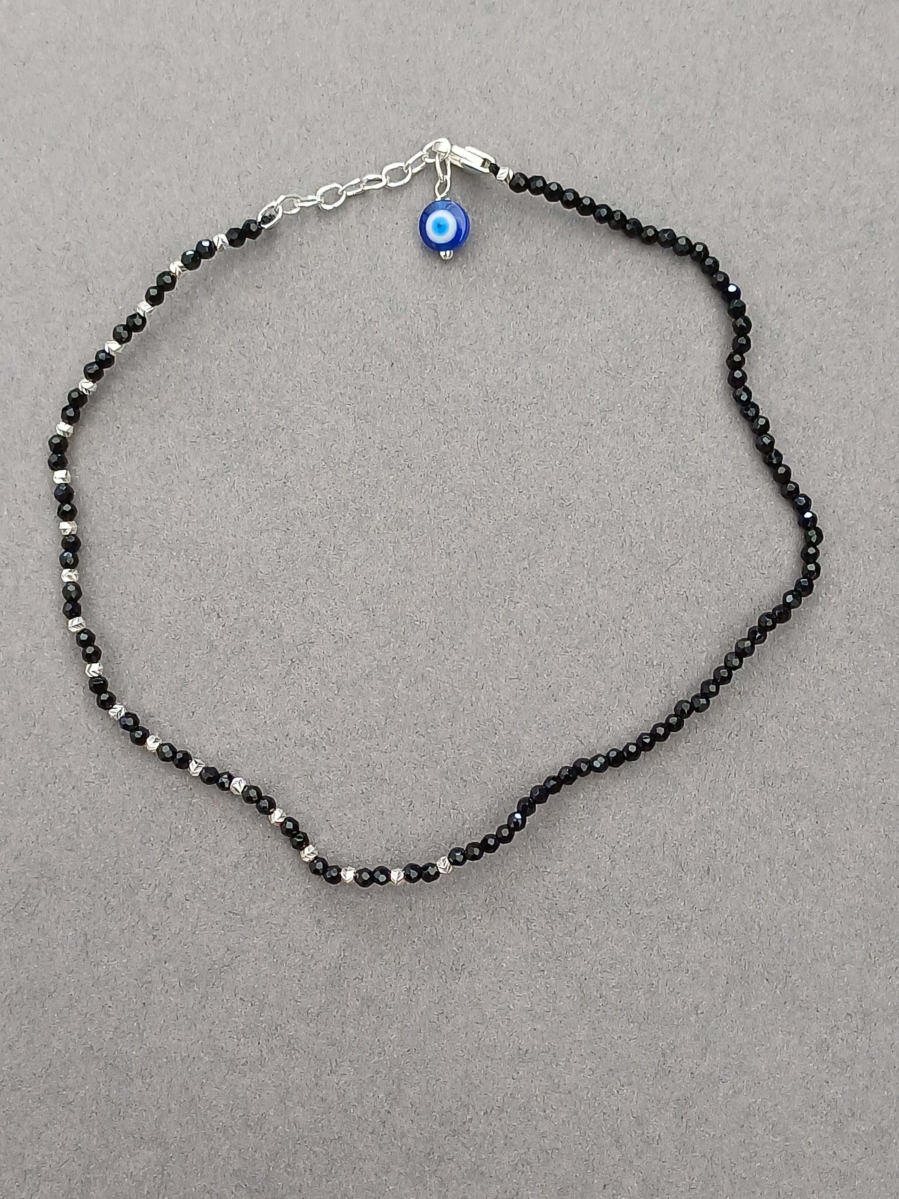 Moonlit Grace Silver Anklet