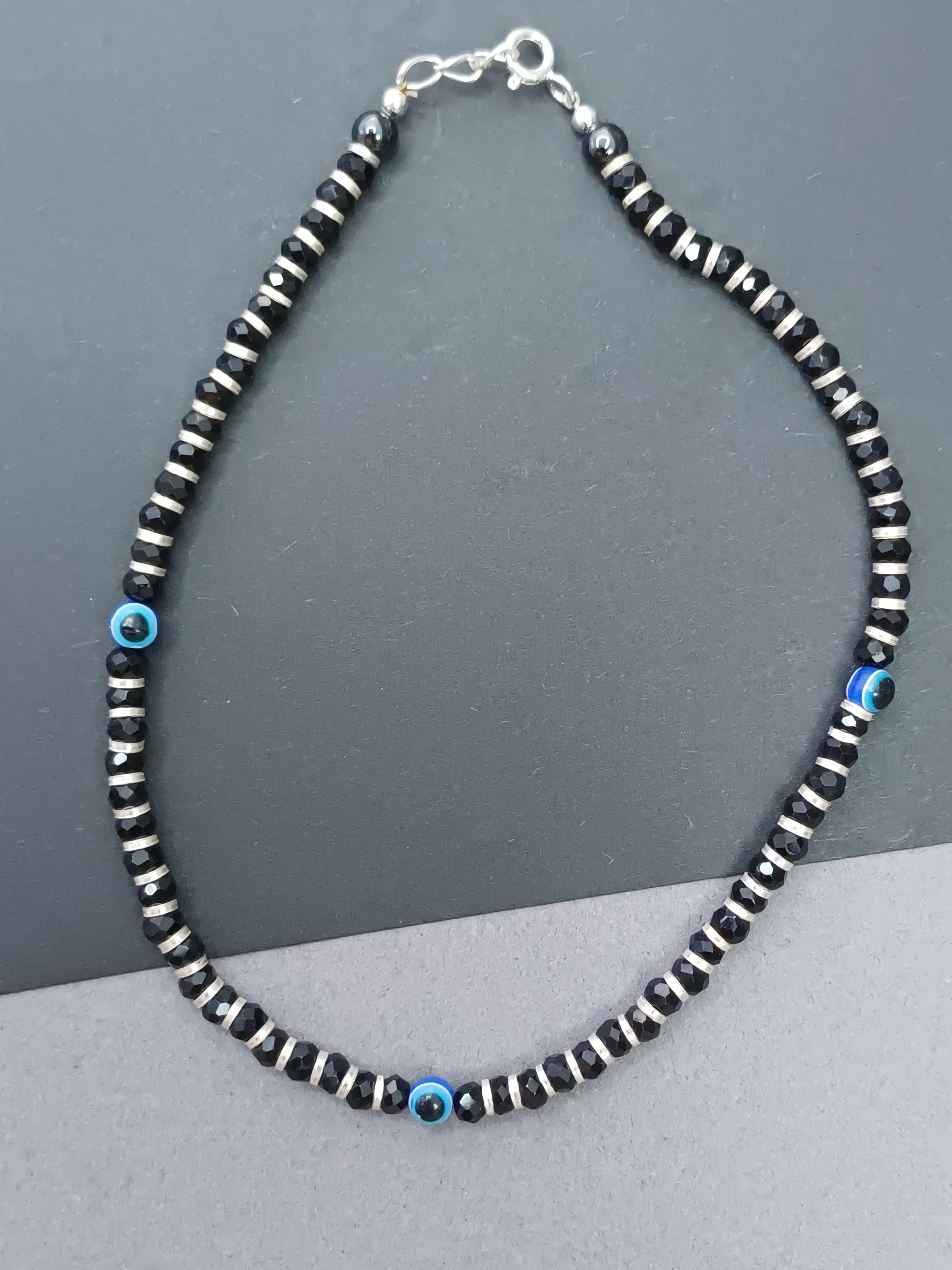 Ethereal Glow Silver Anklet