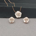 Luminous Mother of Pearl Blossom necklace Set