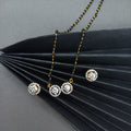 Gold Plated Double Solitaire Mangalsutra Set