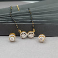 Gold Plated Double Solitaire Mangalsutra Set